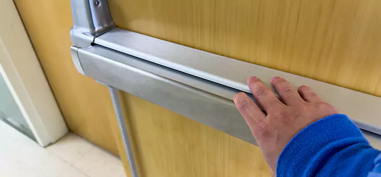 Installing a Push Bar on a Door Four Corners